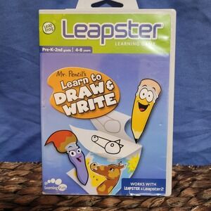 Leapster‎ Learning Game Mr Pencils Learn to Draw Write Pre K 2nd Grade 4-8 Years